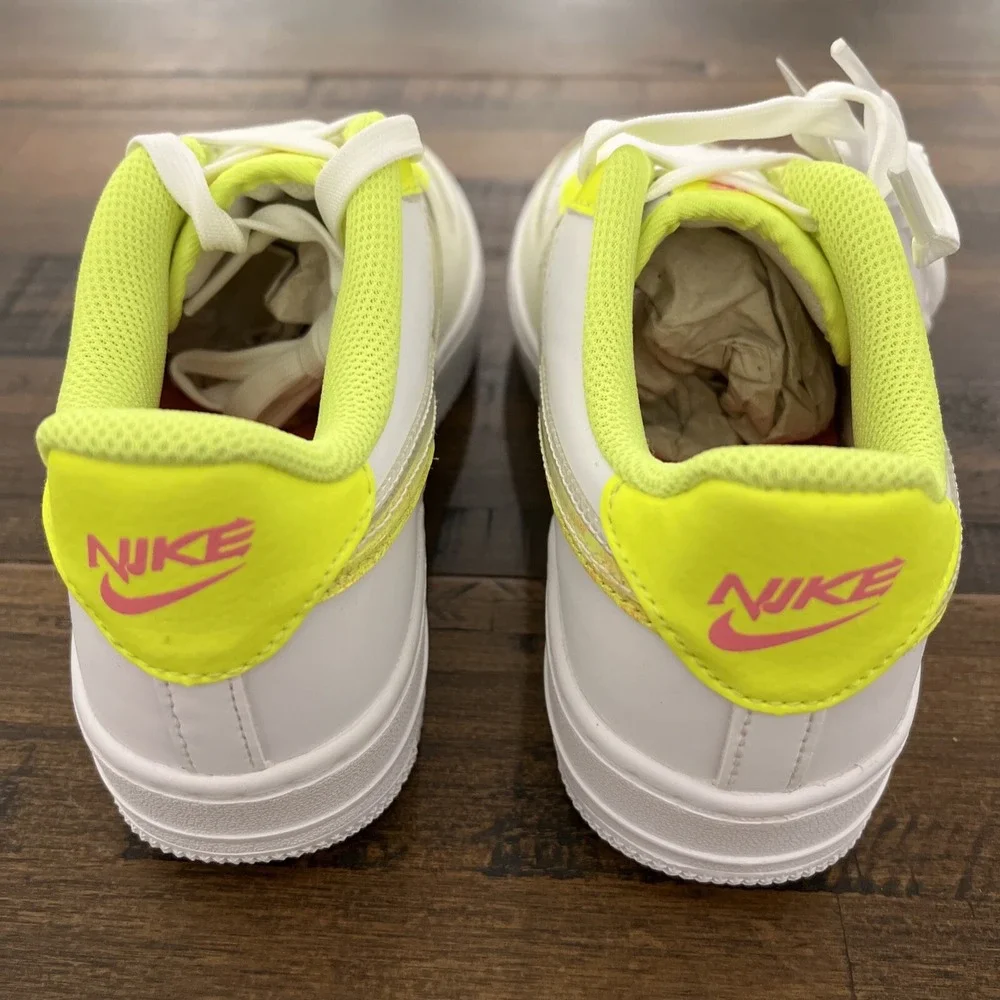 Nike Air Force 1 LV8 GS White Volt Kids sz 4.5Y Women's 6 AF1 Shoes DV1680-100